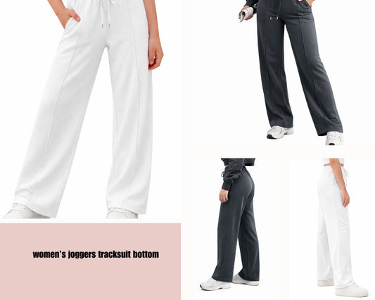 Women's Wide Leg Sweatpants Joggers Tracksuit Trousers-Baggy wide Leg - STYLIN